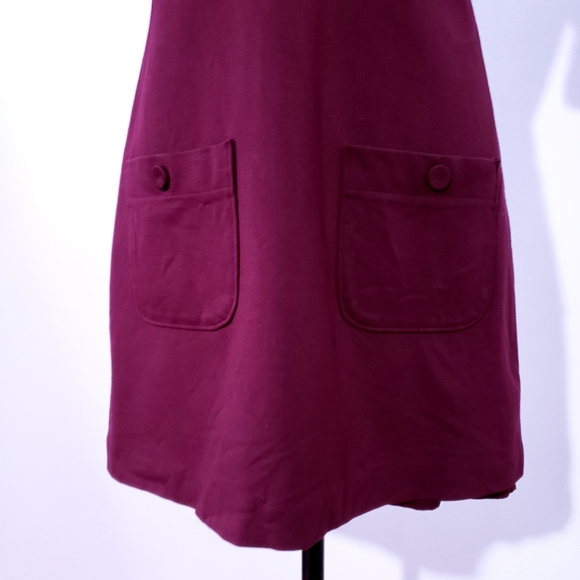 Burgundy Tunic Dress Vintage Style Le Chateau - Picture 4 of 6